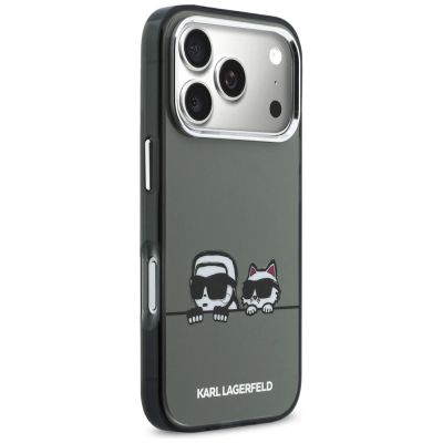 4. Etui Karl Lagerfeld IML Karl & Choupette Peekaboo Logo MagSafe na iPhone 17 Pro - czarne