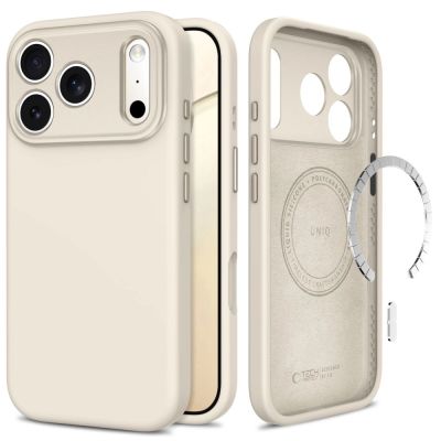 Etui Tech-Protect Uniq MagSafe CC na iPhone 18 Pro Max / 17 Pro Max - beżowe
