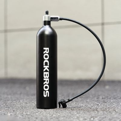 14. Zbiornik ciśnieniowy Rockbros do pompowania opon bezdętkowych tubeless 200 PSI 1.2l - czarny