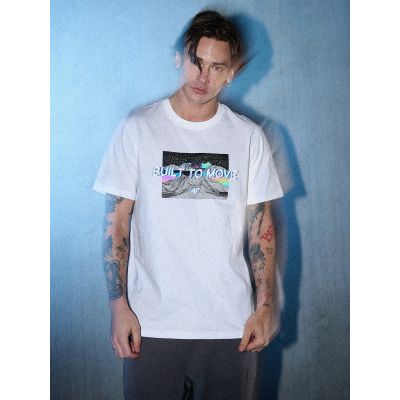 3. T-shirt regular z nadrukiem męski 4F 4FRSS26TTSHM3658-10S