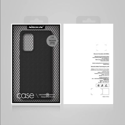 5. Nillkin Textured Case wytrzymałe wzmocnione etui z żelową ramką i nylonem na tyle Samsung Galaxy A73 czarny