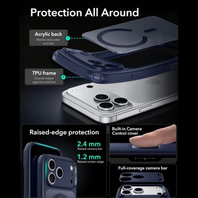 4. Etui ESR Classic Hybrid MagSafe na iPhone 18 Pro Max / 17 Pro Max - frosted blue