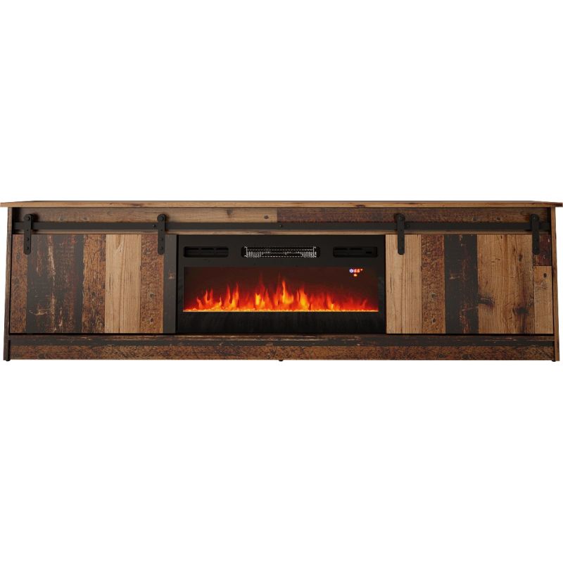 Szafka RTV GRANERO+kominek 200x56,7x35 old wood