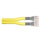 Kabel instalacyjny dupleksowy DIGITUS kat.7A, S/FTP, Dca, AWG 23/1, LSOH, 100m, żółty, szpula