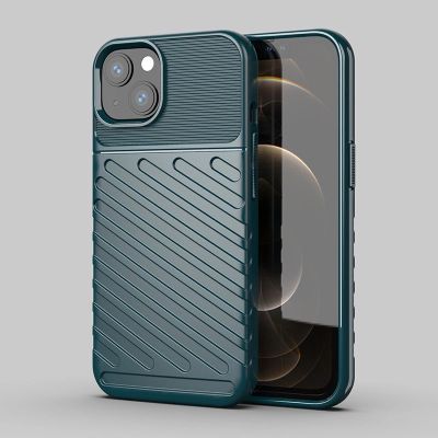 2. Thunder Case elastyczne pancerne etui pokrowiec iPhone 13 mini zielony
