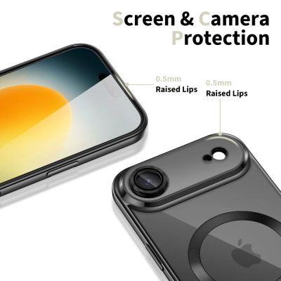 3. Etui Tech-Protect MagFlex MagSafe na iPhone 17 Air - przezroczysto-czarne