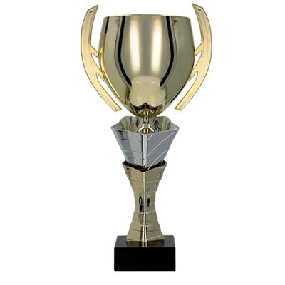 2. Puchar metalowy złoto-srebrny