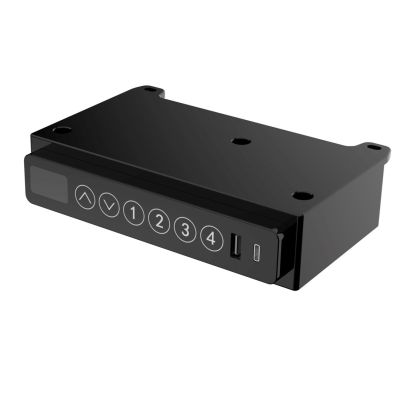 14. Activejet Biurko z elektryczną regulacją wysokości ET119W-C czarne. Wymiar blatu 140 x 70 cm.