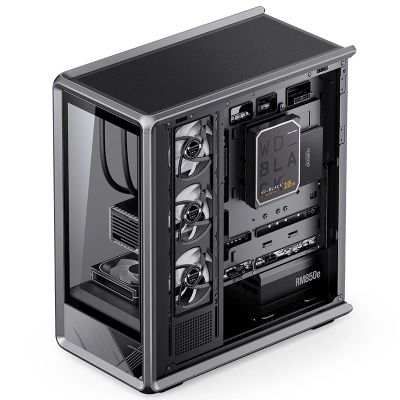 7. Jonsbo D401 PC-Gehäuse, Midi Tower, ATX, Tempered Glass - schwarz