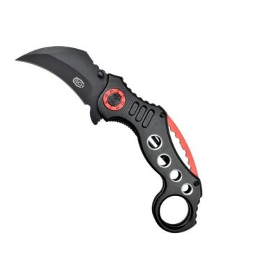 Nóż SCK Steel Claw Knives Karambit K29 czarno-czerw