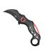 Nóż SCK Steel Claw Knives Karambit K29 czarno-czerw