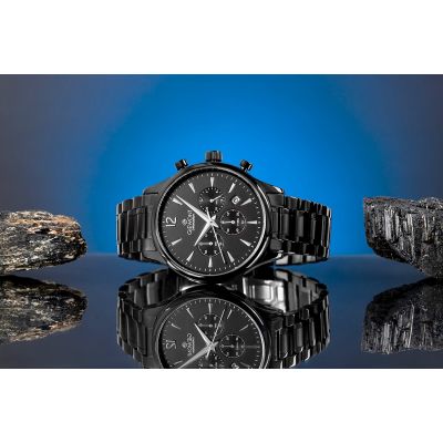 5. Zegarek Męski Giewont Chronograph Sapphire Czarny GW6310-B1
