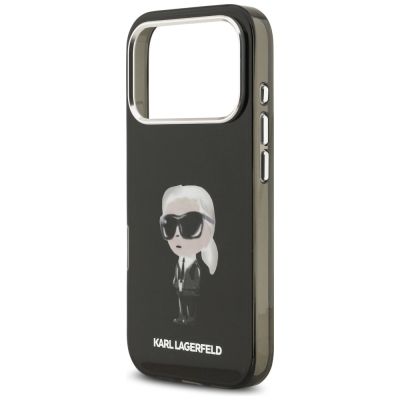 6. Etui Karl Lagerfeld IML Aquarelle Karl & Logo MagSafe na iPhone 17 Pro - czarne