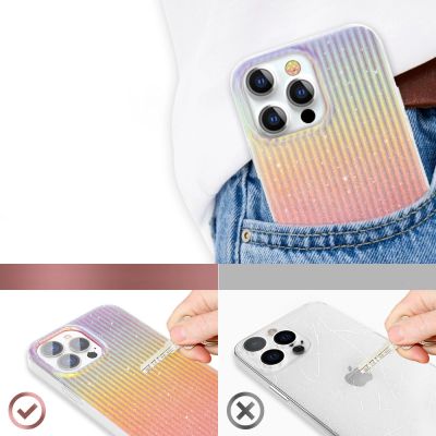 6. Kingxbar Travel Series luksusowe eleganckie etui na iPhone 13 Pro pomarańczowy (Sunset)