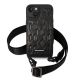 2. Etui Karl Lagerfeld Monogram Plaque Logo Strap na iPhone 14 / 15 / 13 6,1" - czarne