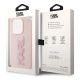 8. Etui Karl Lagerfeld 3D Rubber Glitter Logo na iPhone 15 Pro - różowe