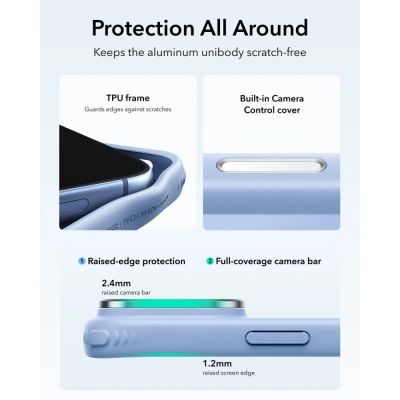 5. Etui ESR Classic Hybrid Kickstand MagSafe na iPhone 18 Pro Max / 17 Pro Max - jasnoniebieskie matowe