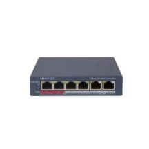 Hikvision DS-3E1106P-EI przełącznik sieciowy Zarządzany Fast Ethernet (10/100) Obsługa PoE Szary