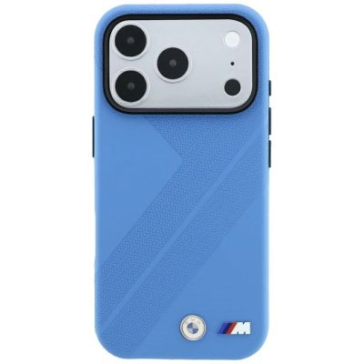 3. Etui BMW M Tire Track Metal Logo MagSafe na iPhone 18 Pro Max / 17 Pro Max - niebieskie