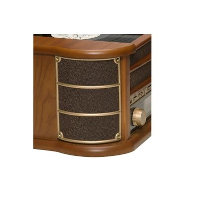 4. Gramofon Denver MCR-50MK3 Retro - drewno Wood Dark (FM, CD, USB)