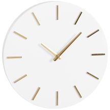 ZEGAR ŚCIENNY ALUMINIOWY BIAŁY ŚR. 35,5CM MICA