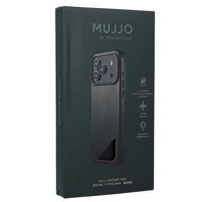 16. Etui skórzane do iPhone 17 Pro Max Black Mujjo