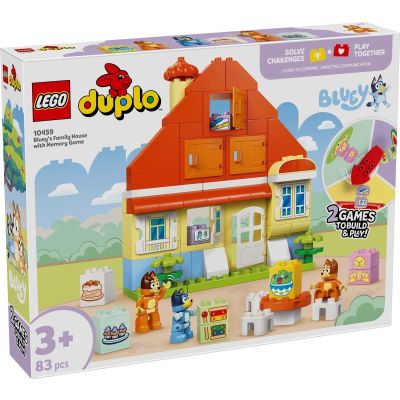 7. LEGO DUPLO Bluey 10459 Dom rodzinny Blue z grą pamięciową
