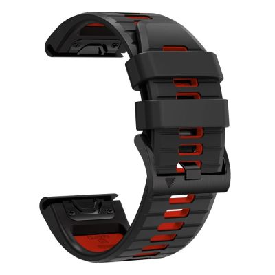 3. Pasek Tech-Protect Iconband Pro na Garmin Fenix 5X / 5X Plus / 6X / 6X Pro / 7X / 8 / 8 Pro / 9 / 9 Pro (47 mm) - czarno-czerwony