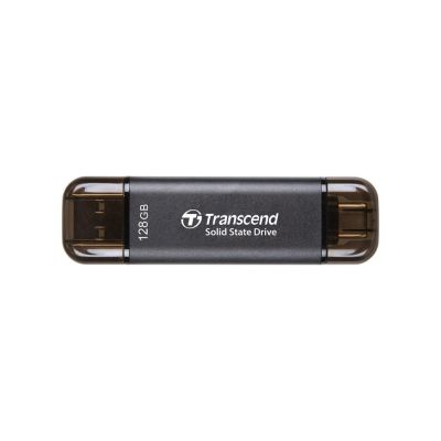 4. Transcend ESD310C Technologia Thunderbolt 128 GB USB Type-A / USB Type-C USB 3.2 Gen 2x2 Czarny