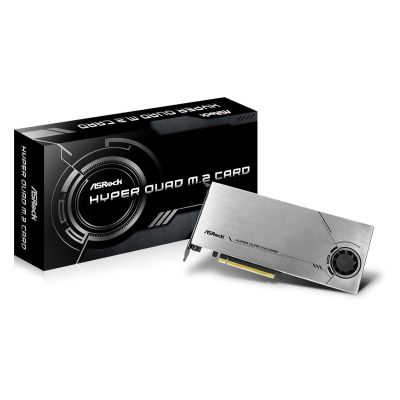 2. Karta ASROCK Hyper Quad M.2 do 4x M.2 SSD retail