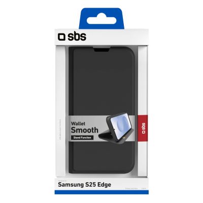 3. Etui SBS Wallet z podstawką i portfelemna Samsung Galaxy S25 Edge - czarne