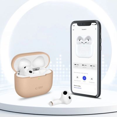5. Etui Tech-Protect Silicone na Apple AirPods 4 - szare