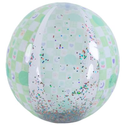 5. PIŁKA PLAŻOWA DMUCHANA 50CM BROKAT ZIELONY 53197