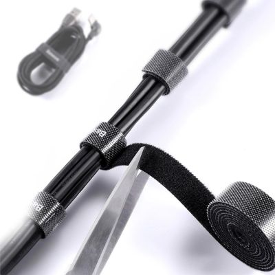 13. Baseus Rainbow Circle hook and loop Straps - taśma rzepowa rzep organizer kabli 3m czarny (ACMGT-F01)