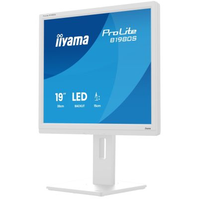 4. iiyama ProLite B1980S-W1 monitor komputerowy 48,3 cm (19") 1280 x 1024 px SVGA LED Biały