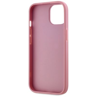 7. Etui Karl Lagerfeld Wrinkled Metal Signature na iPhone 15 - różowe