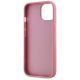 7. Etui Karl Lagerfeld Wrinkled Metal Signature na iPhone 15 - różowe