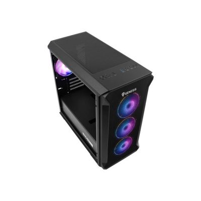 34. Obudowa NATEC Genesis Irid 503 ARGB NPC-1559 (Micro ATX. Mini ITX; kolor czarny)