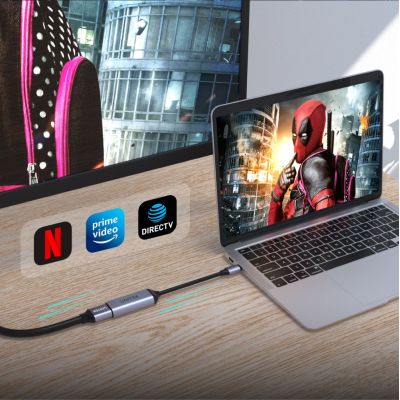 7. UNITEK V1416B adapter kablowy 0,15 m USB Type-C HDMI Szary