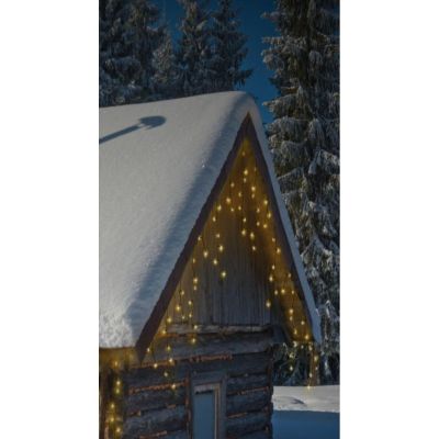 3. LAMPKI CHOINKOWE KURTYNA ŚWIETLNA ZEW 180 LED STEROWNIK TIMER CIEPŁY BIAŁY KABEL ZIELONY