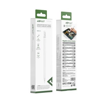 7. Rysik stylus pojemnościowy Acefast V3 do iPad z ładowaniem bezprzewodowym i 2 wymiennymi końcówkami - biały