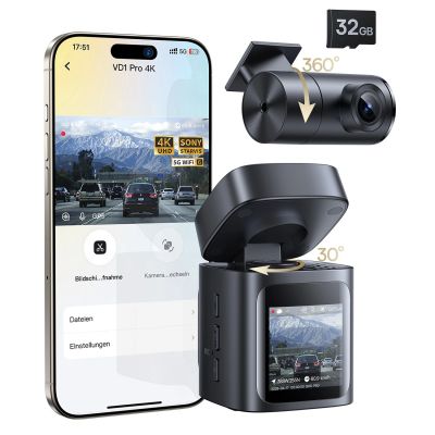 4. Wideorejestrator Baseus PrimeTrip VD1 Pro kamera samochodowa 4K+1080p z akumulatorem - czarny