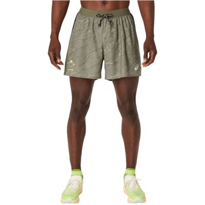 ASICS Fujitrail All Over Print 5IN Short 2011D392-300 Zielone L