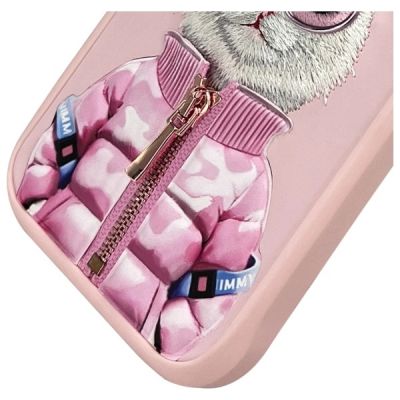 4. Etui Nimmy Cool&Cute 2.0 Cat na iPhone 16 Pro - różowe