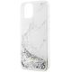 6. Etui Guess Liquid Glitter Marble na iPhone 14 - białe