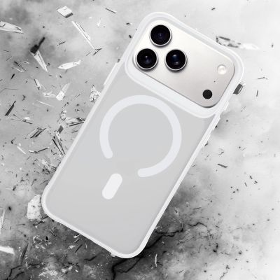 25. Etui 3mk Smoke MagCase na iPhone 17 Pro - białe-półprzezroczyste