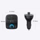 9. Ugreen Transmiter FM Bluetooth 5.0 ładowarka samochodowa MP3 3x USB TF micro SD 4,8 A czarny (CD229)