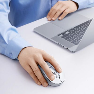 6. Mysz bezprzewodowa Baseus F02 ergonomiczna Bluetooth - biała