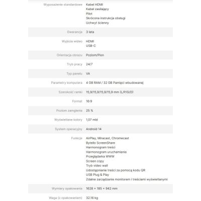 5. AVTEK MONITOR INFORMACYJNY DS2 65"