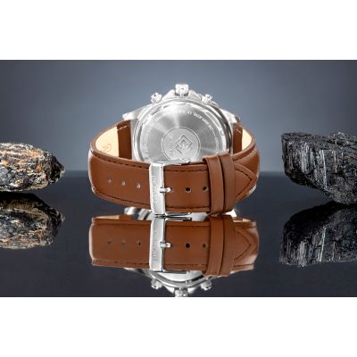 6. Zegarek Męski Giewont Chronograph Sapphire Brązowo Zielony GW3520-A6